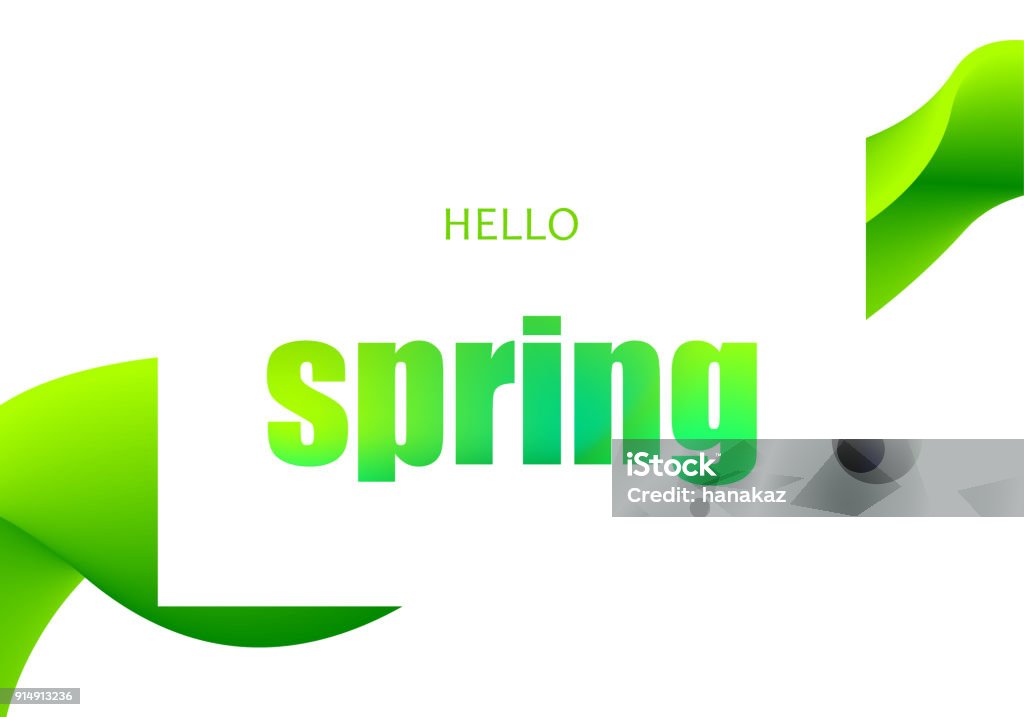 Vector Poster Spring Spring Vector Poster Or Greeting Card Design Stock Illustration ...