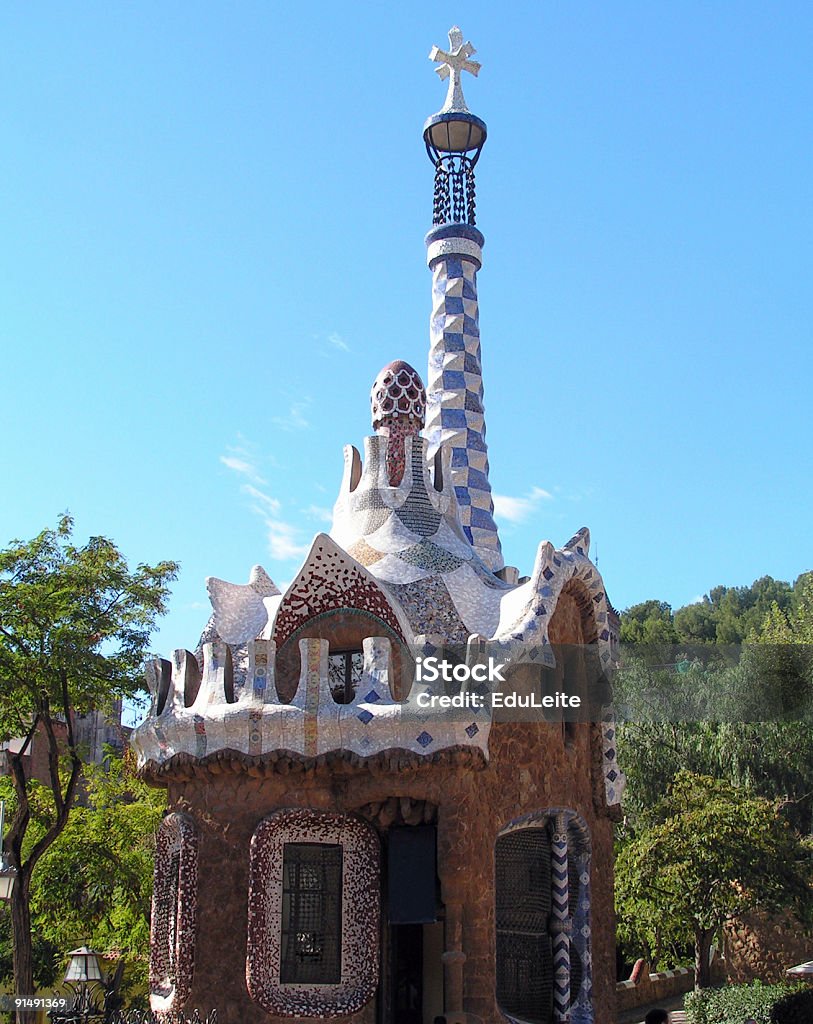 Park Güell Park Güell entrance. Antoni Gaudí Stock Photo