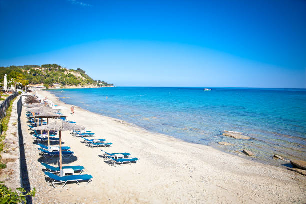 istock Loutra sand beach, Halkidiki,  Greece. 914914012