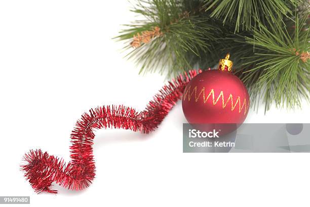 Red New Years Sphere Stock Photo - Download Image Now - Adhesive Tape, Backgrounds, Color Image