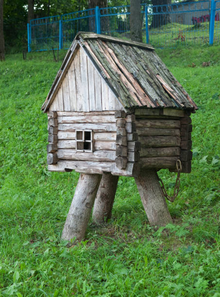 istock Decorative small wooden hut for garden decoration 914917646