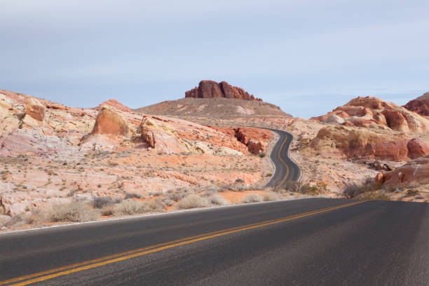 istock Snaking road through Valley of fire 914926048