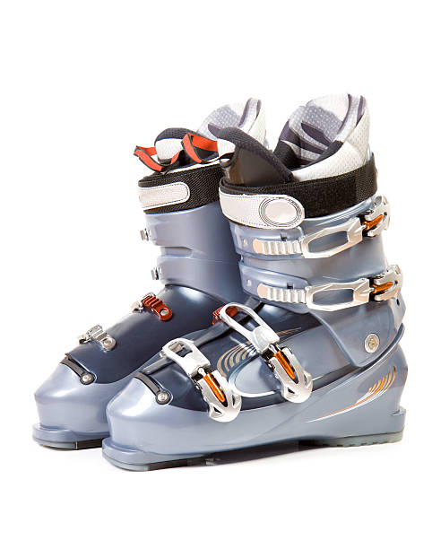 Modern ski boot stock photo