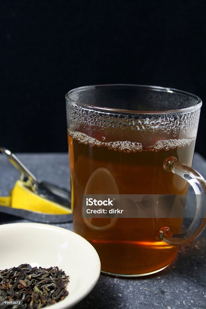 Tea  Black Background Stock Photo