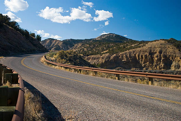 istock Curving Road and Guard Rail in the Mountains 91492772