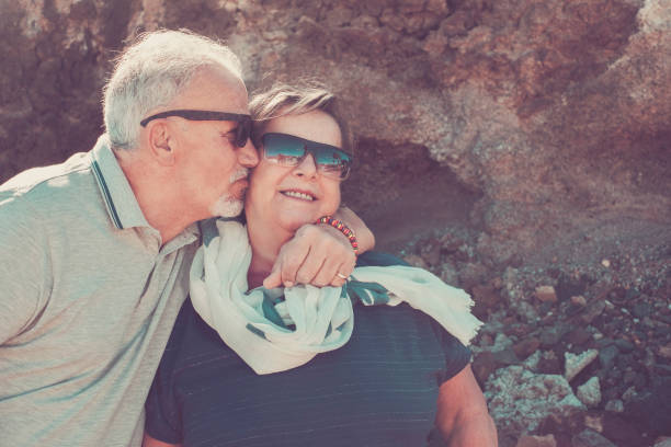 istock Happy elderly couple on vacation 914929844