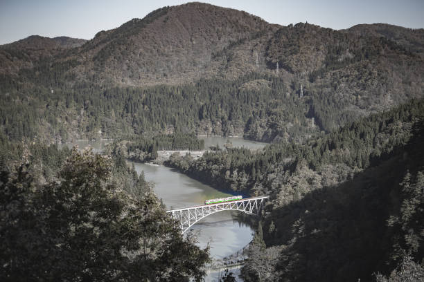 istock first tadami river bridge in Fukushima, Japan 914933092