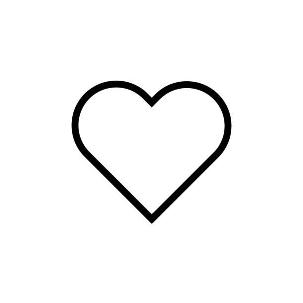 serce płaski styl icon vector , love symbol walentynki izolowane na białym tle ilustracji - serce stock illustrations
