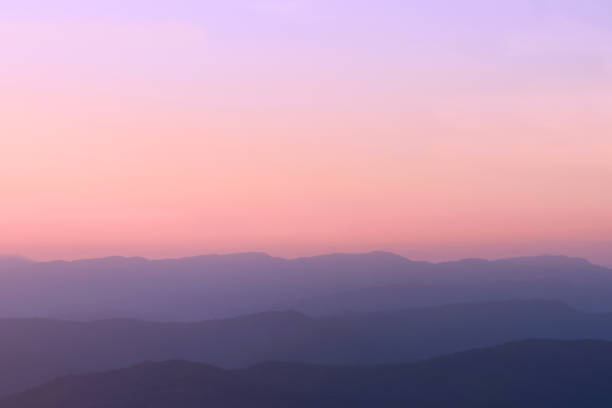 istock Mountain and Beautiful light in Evening View on background 914933904