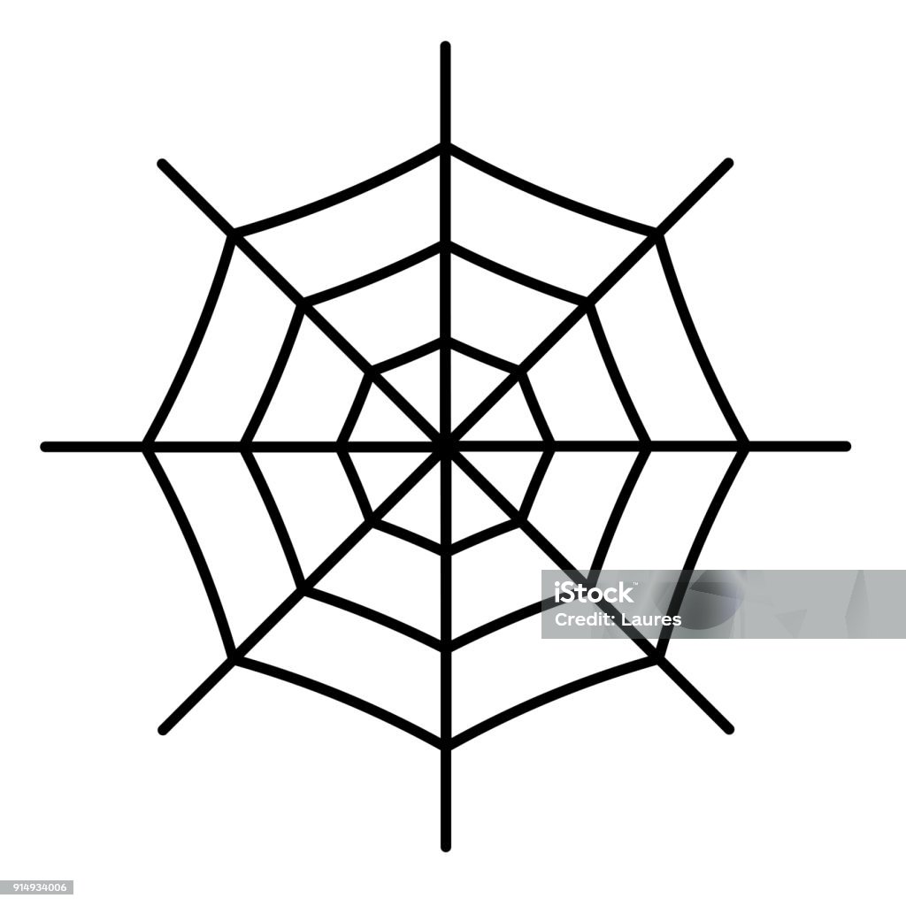 Spiderweb icon isolated on white background Spiderweb icon isolated on white background. . Vector illustration Spider Web stock vector