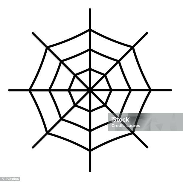 Spiderweb Icon Isolated On White Background Stock Illustration - Download Image Now - Spider Web, Icon Symbol, Spider