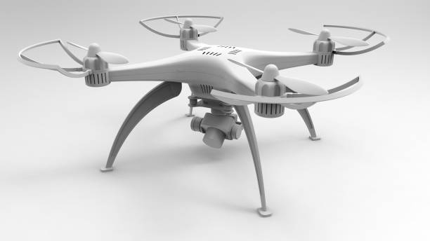 istock 3d illustration of a drone on a white background 914937170