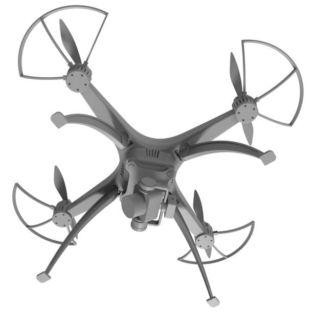 istock 3d illustration of a drone on a white background 914937184