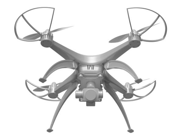 istock 3d illustration of a drone on a white background 914937292