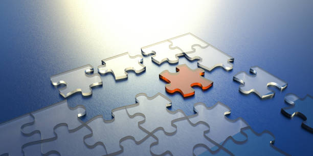 istock Red Jigsaw Business and teamwork leader Concept / 3D Render 914939978