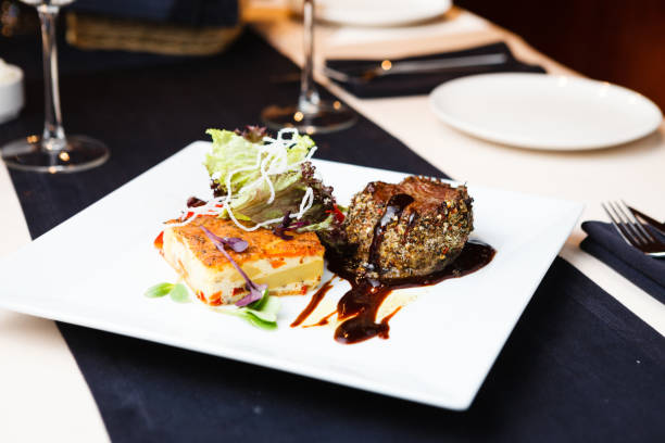 istock Beef fillet with potato gratin 914944862