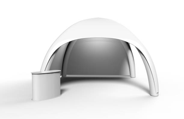 istock Pop Up Dome Spider Inflatable Advertising Arch White Blank Tent. 3d render illustration. 914944988