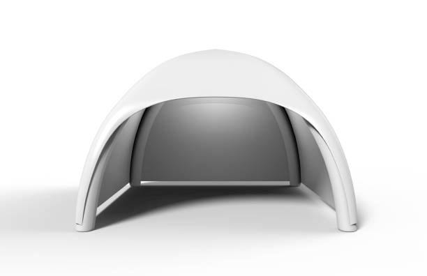istock Pop Up Dome Spider Inflatable Advertising Arch White Blank Tent. 3d render illustration. 914945010