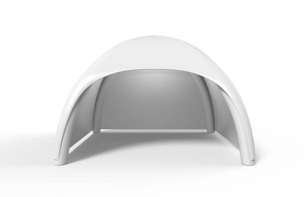 istock Pop Up Dome Spider Inflatable Advertising Arch White Blank Tent. 3d render illustration. 914945068