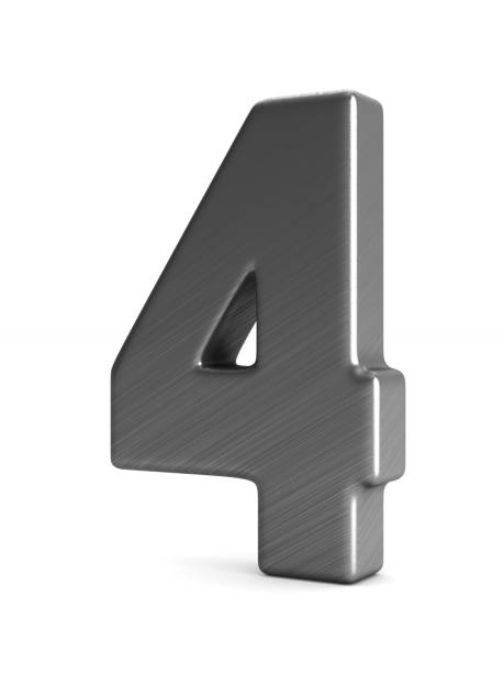 istock Number four on white background. Isolated 3D illustration 914945392