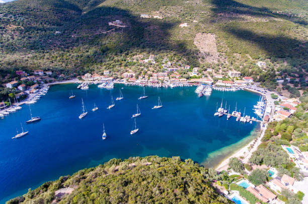 istock Sivota bay on Lefkada Island Greece aerial view 914953570