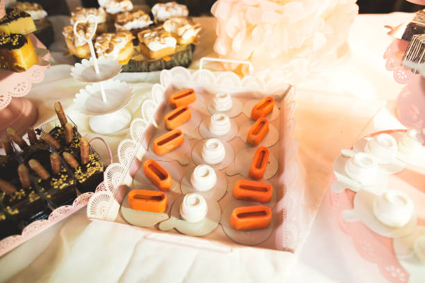 istock Different kinds of baked sweets on a buffet 914956314