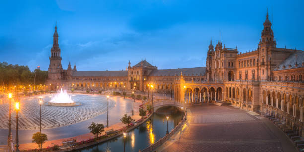 istock View of Spain Square on sunset, Seville 914960010