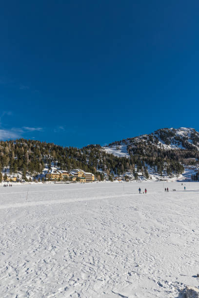 Skiing At Turracher Hoehe In Carinthia Austria stock photo