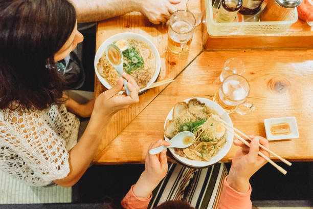 Friends at restaurant together
