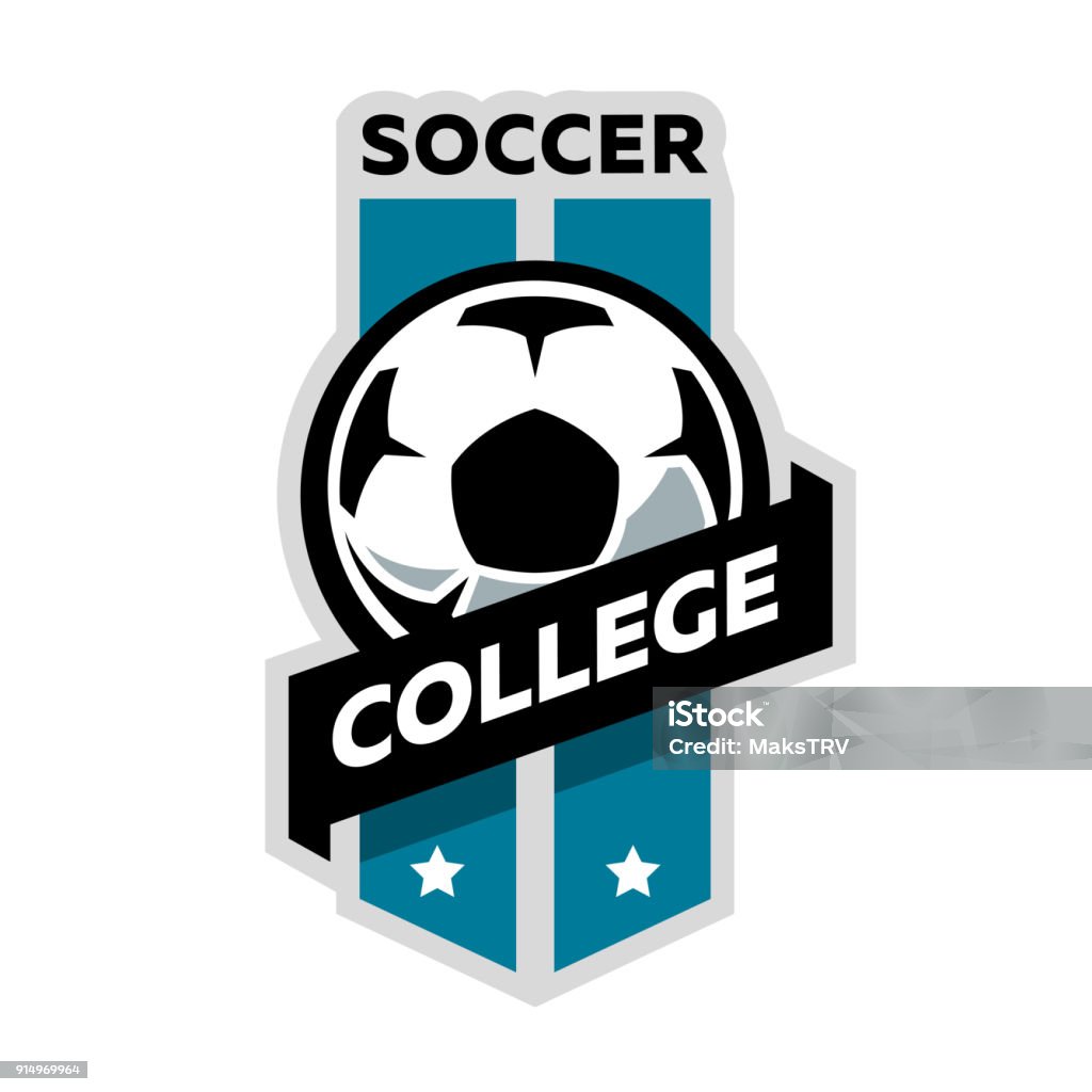 Collège de football , emblème de football Illustration vectorielle - clipart vectoriel de Football libre de droits