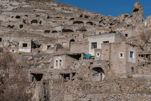 Soğanlı village abandoned cave city in Kayseri, Turkey