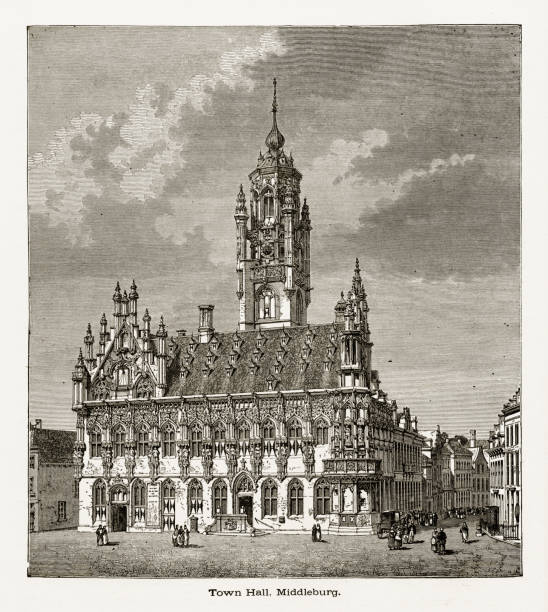 istock Town Hall, Middleburg, Zeeland, Netherlands Circa 1887 914973434