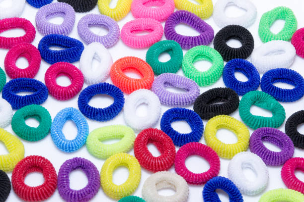 istock Hair elastic bands isolated on the white background 914982628