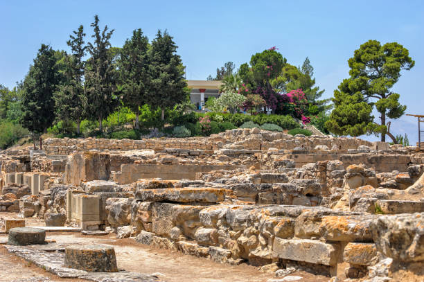 Phaistos palace on Crete, Greece stock photo