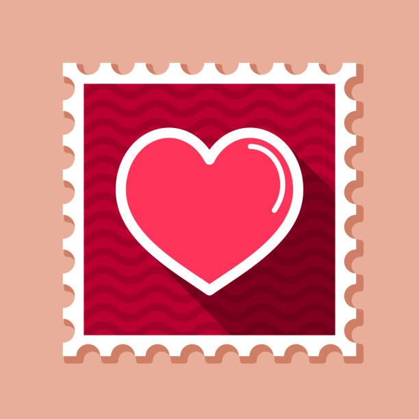Heart Stamp Love Symbol Valentine Day Stock Illustration