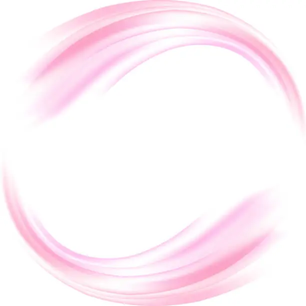 Vector illustration of Vector background. Abstract the circle of soft pink waves