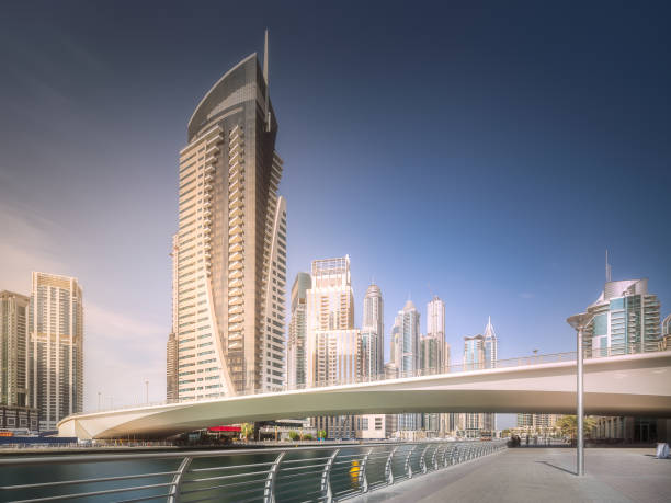 istock Day view of Dubai Marina bay with bridge, UAE 914992990