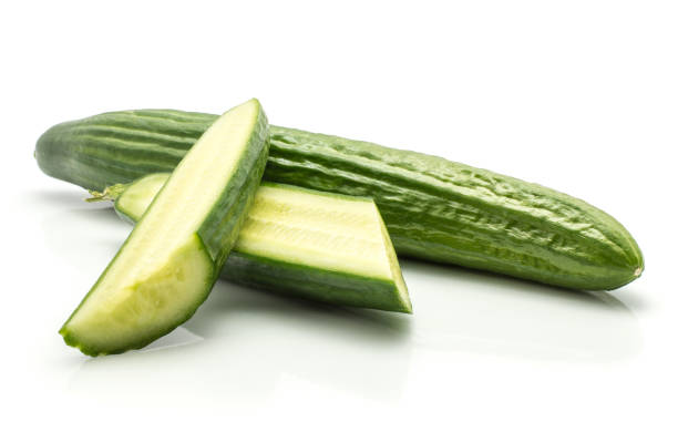 istock Hothouse cucumber isolated on white 915012806