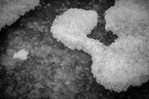 Icecrystals in black and white