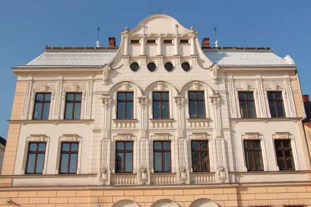 Photo of The historic Poczta building in Cieszyn (Poland, Silesia) built in 1909 in the Art Nouveau style.