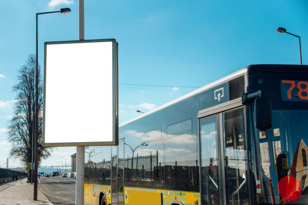 istock Blank billboard at street 915031872