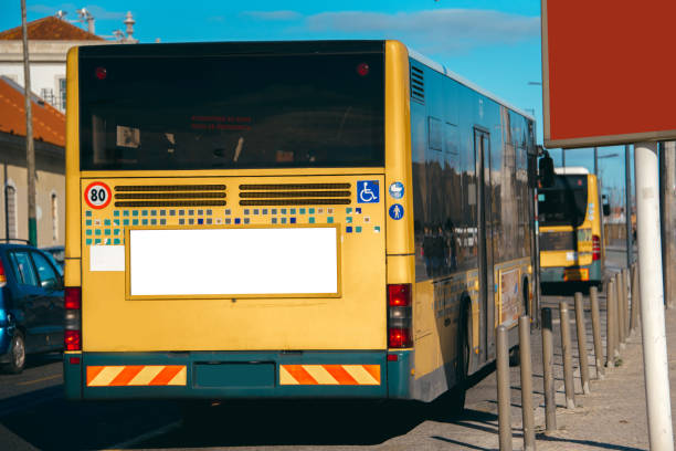 istock City bus with blank billboard 915031912