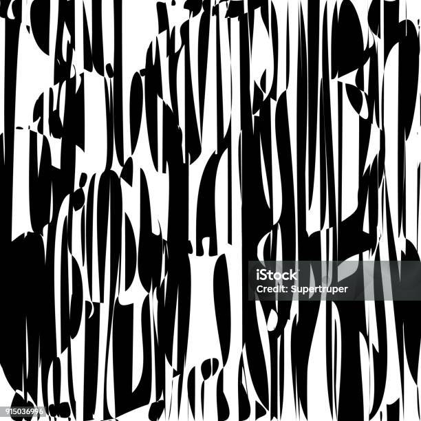 Random Chaotic Lines Abstract Geometric Pattern Stock Illustration - Download Image Now - Abstract, Asymmetry, Bent