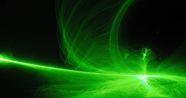 istock Green Abstract Lines Curves Particles Background 915039126
