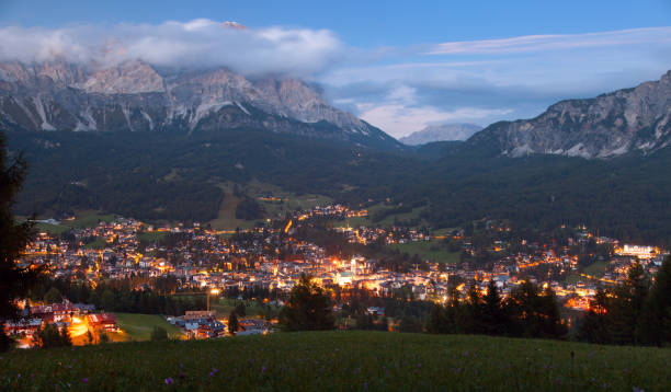 istock nightly view of Cortina d Ampezzo 915041936