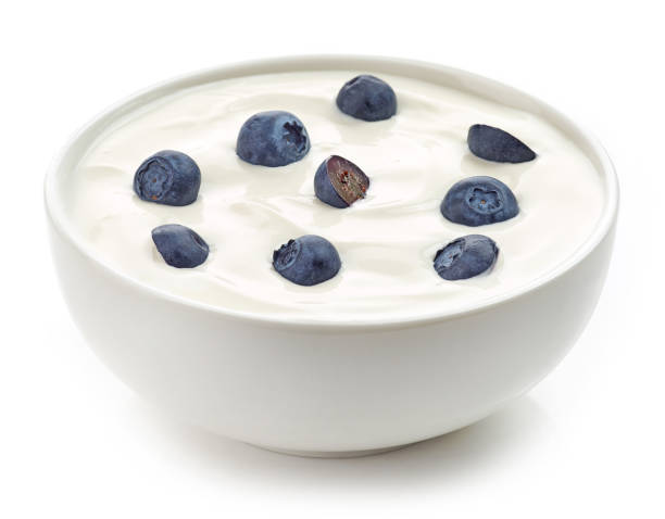 istock bowl of yogurt cream with fresh blueberries 915044672