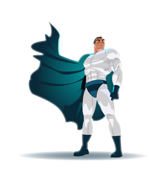 istock Superhero looks into the distance. Vector Illustration. Isolated. Vector illustration 915045196