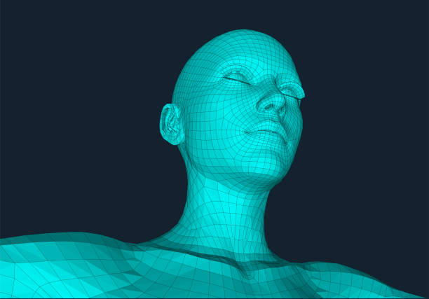 istock futuristic portrait of a woman in low poly style 915048838