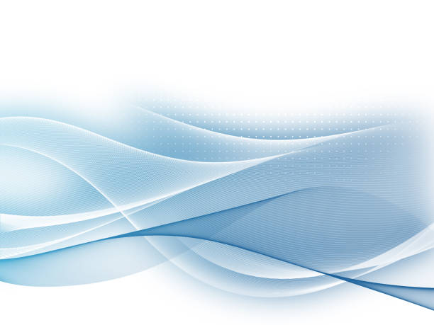 istock Soft blue abstract business graphic wave background with halftone 915052530