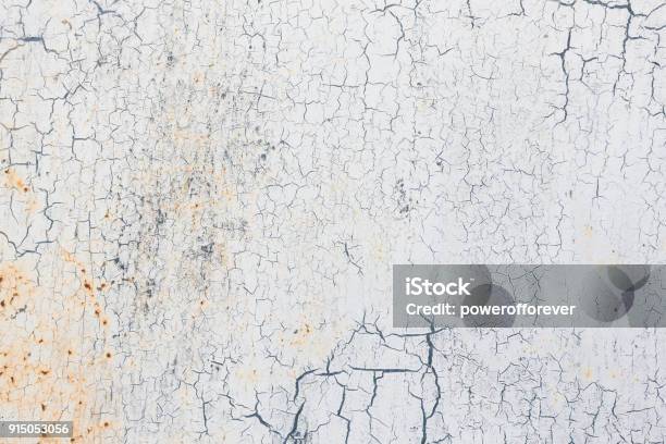 White Grunge Metal Background Texture Stock Photo - Download Image Now - Cracked, Paint, Textured